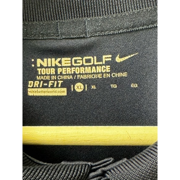 Nike Golf‎ Men's Tour Performance Short Sleeves Pole Size XL Dri Fit Navy - Picture 5 of 5